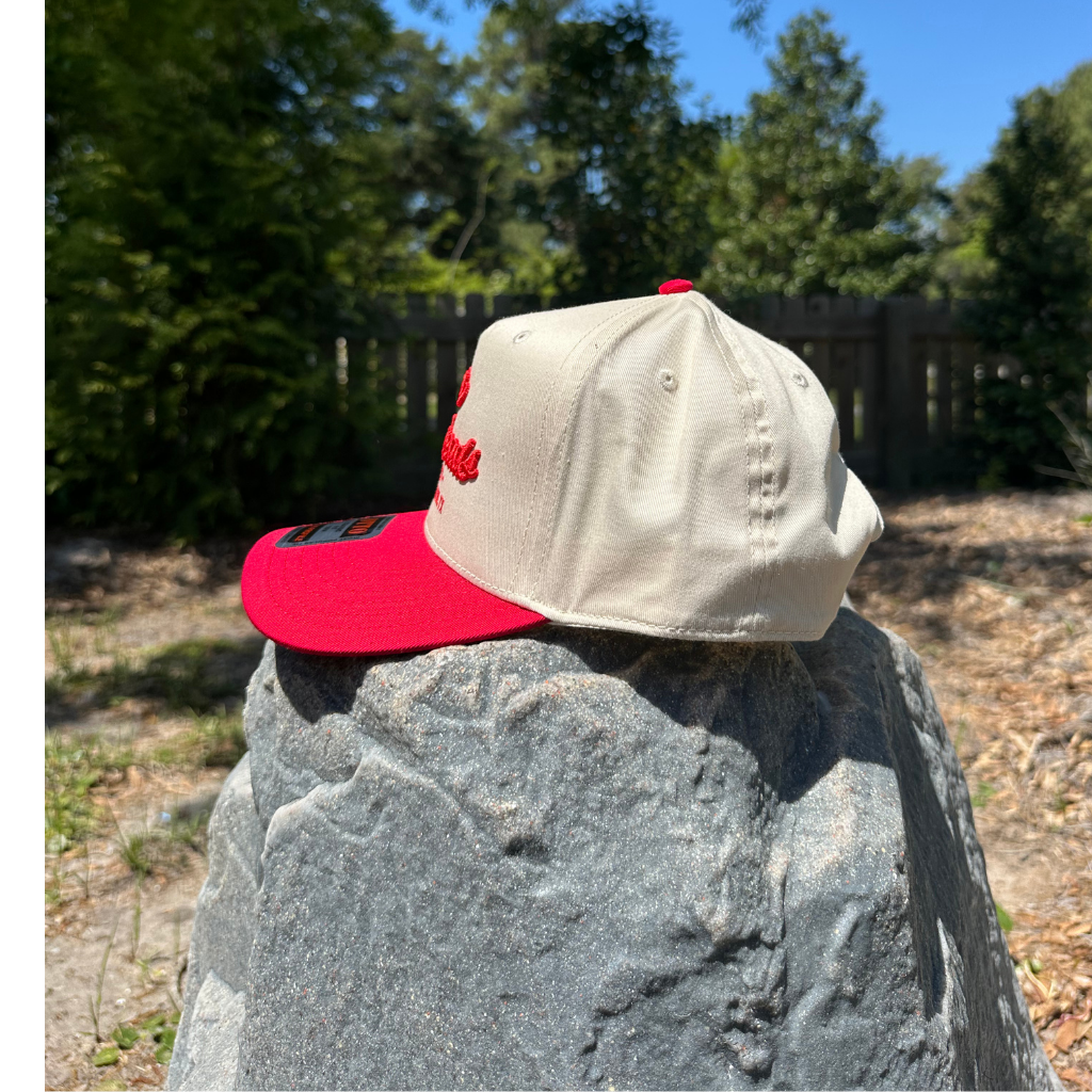 The OG High Class Hat | Tan/Red 5 Panel
