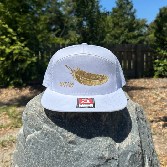 The Feather Hat | White 7 Panel