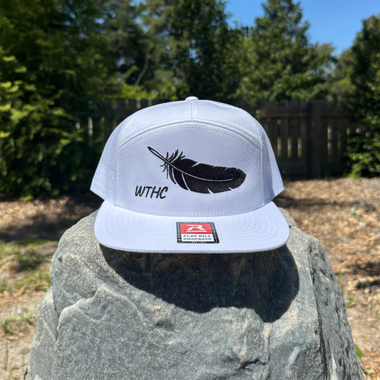The Feather Hat | White 7 Panel