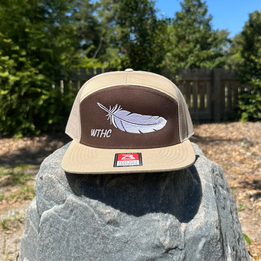 The Feather Hat | Brown/Khaki 7 Panel