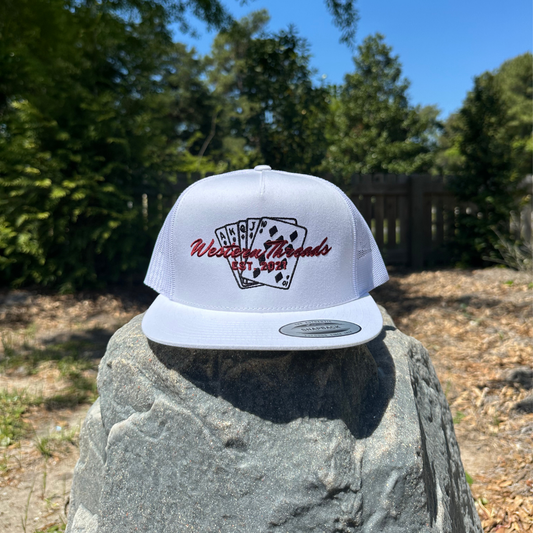 The Cards Hat | White Trucker