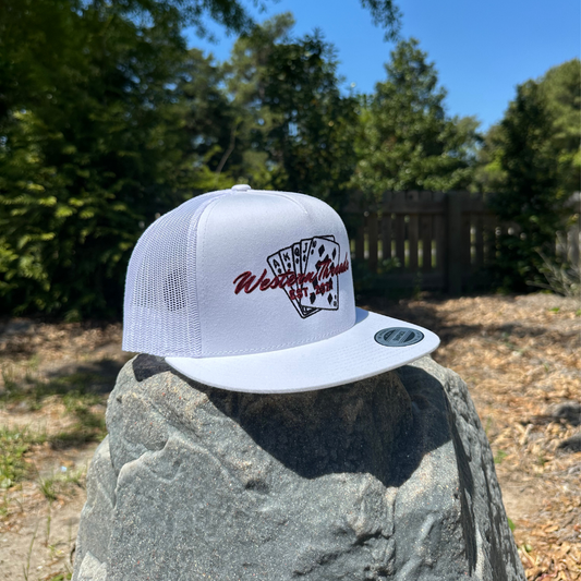 The Cards Hat | White Trucker