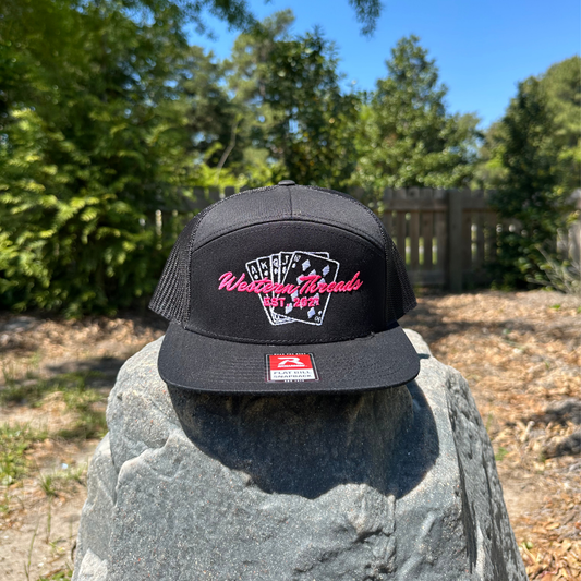 The Cards Hat | Black 7 Panel
