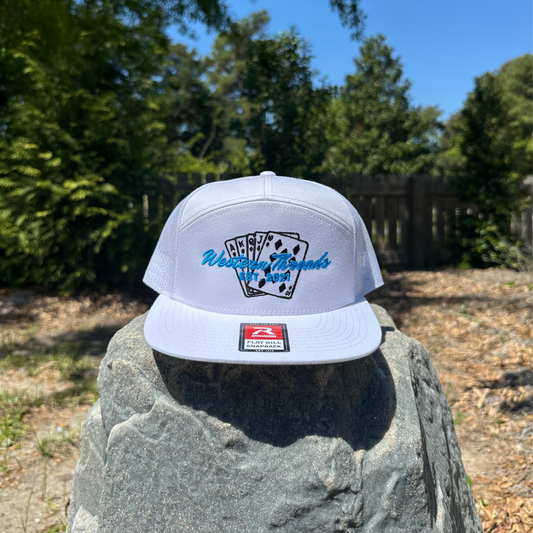 The Cards Hat | White 7 Panel