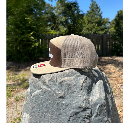 The OG High Class Hat | Brown/Khaki 7 Panel