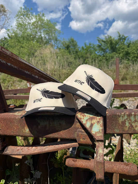 Feather | 5 Panel | Black-Western Threads Hat Co.
