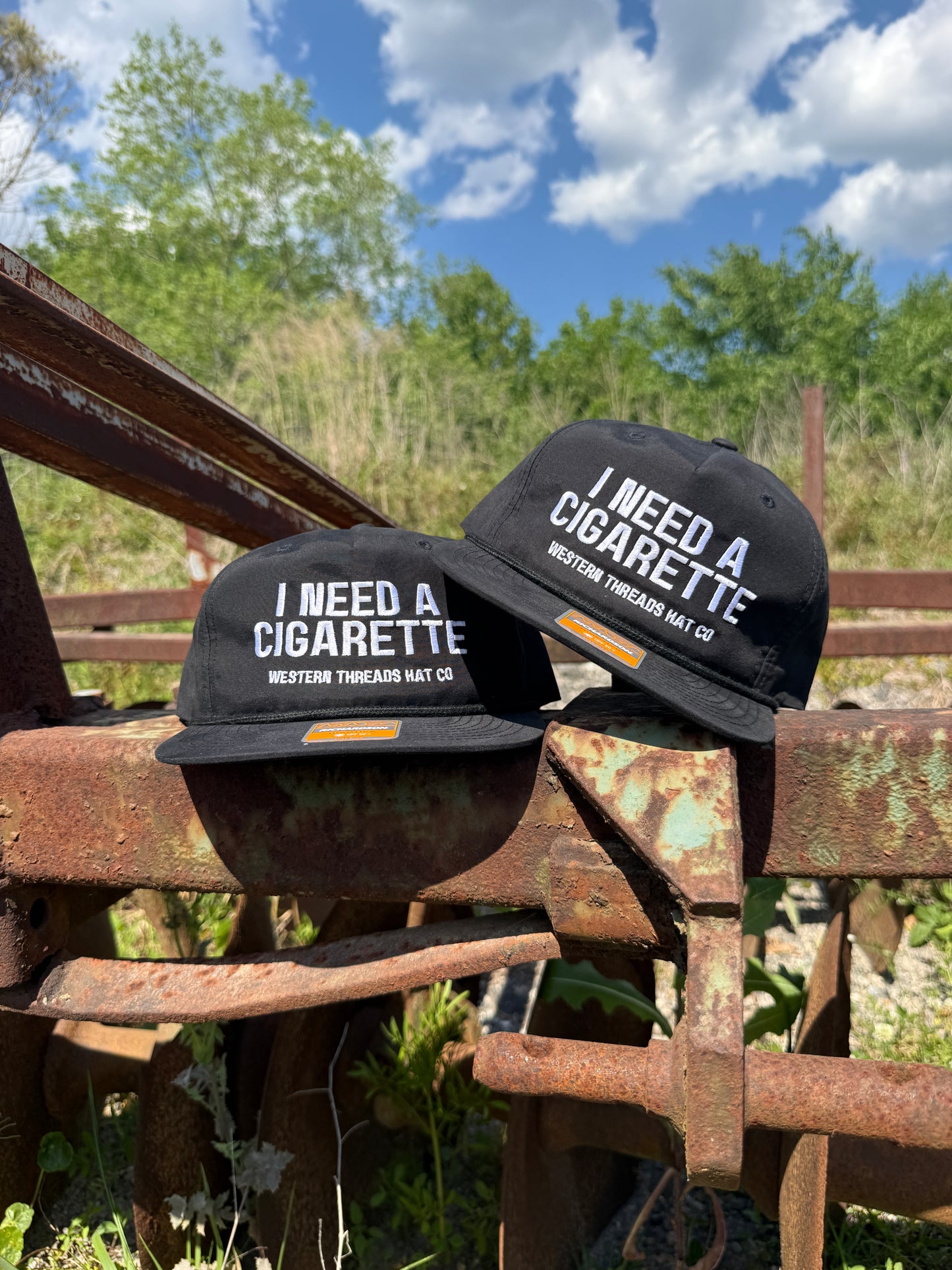 I Need A Cigarette | Rope | Black-Western Threads Hat Co.