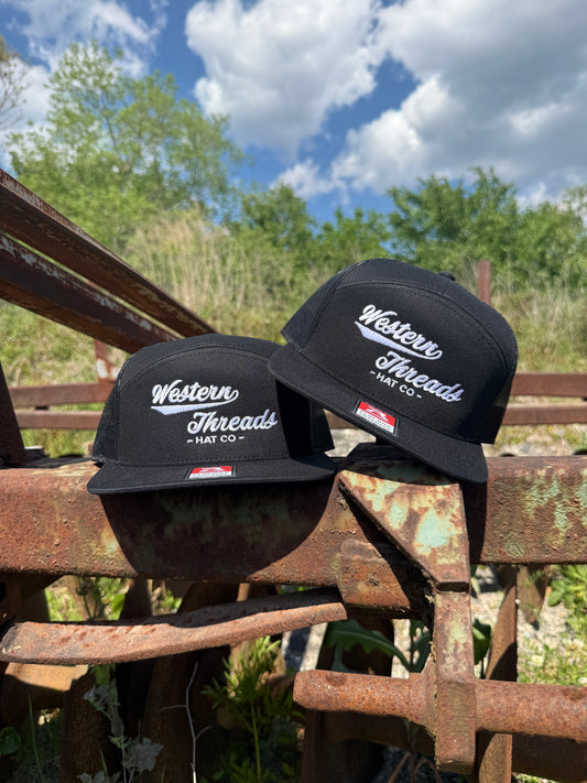 OG | 7 Panel | Black-Western Threads Hat Co.