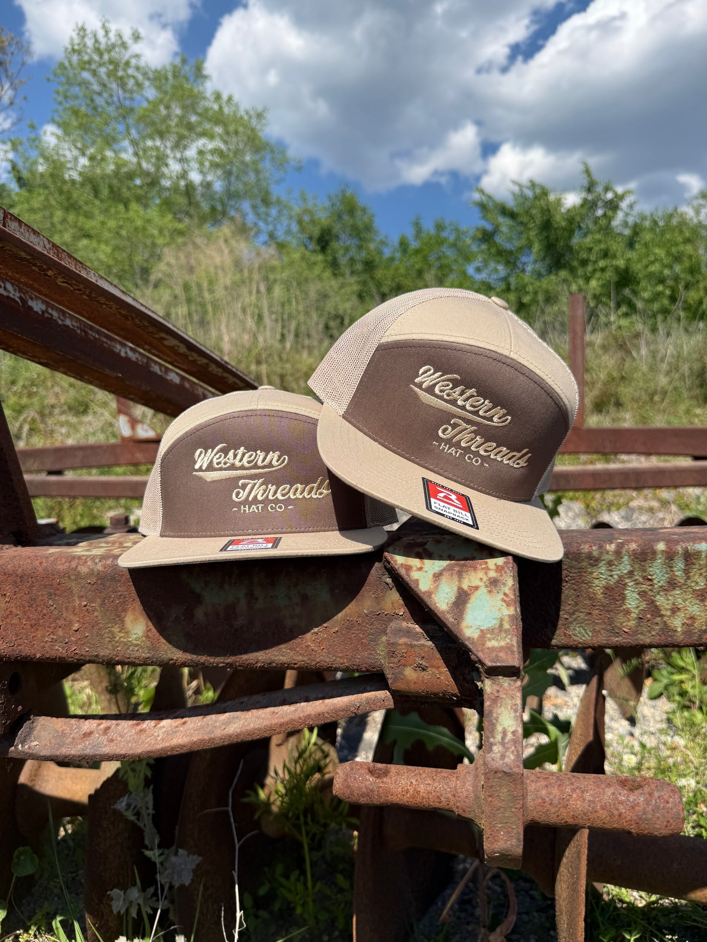 OG | 7 Panel | Brown & Khaki-Western Threads Hat Co.
